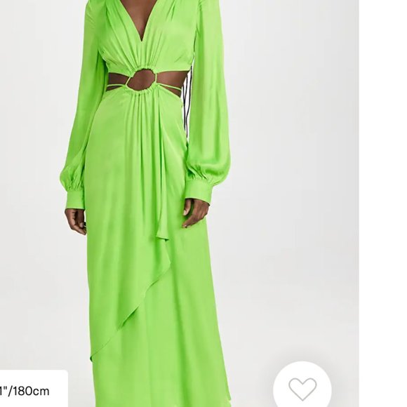 FARM Rio Lime Green Maxi Dress Dopamine